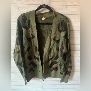 Altar’d state camo knit cardigan